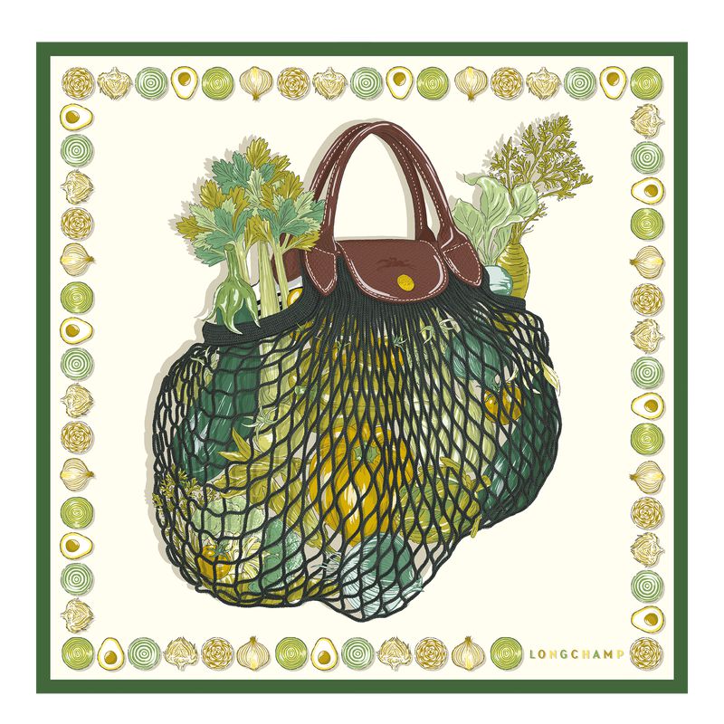 Green / Multicolor Longchamp The Gourmet Mesh 70 Women Scarf | Indonesia-684AYFDWZ