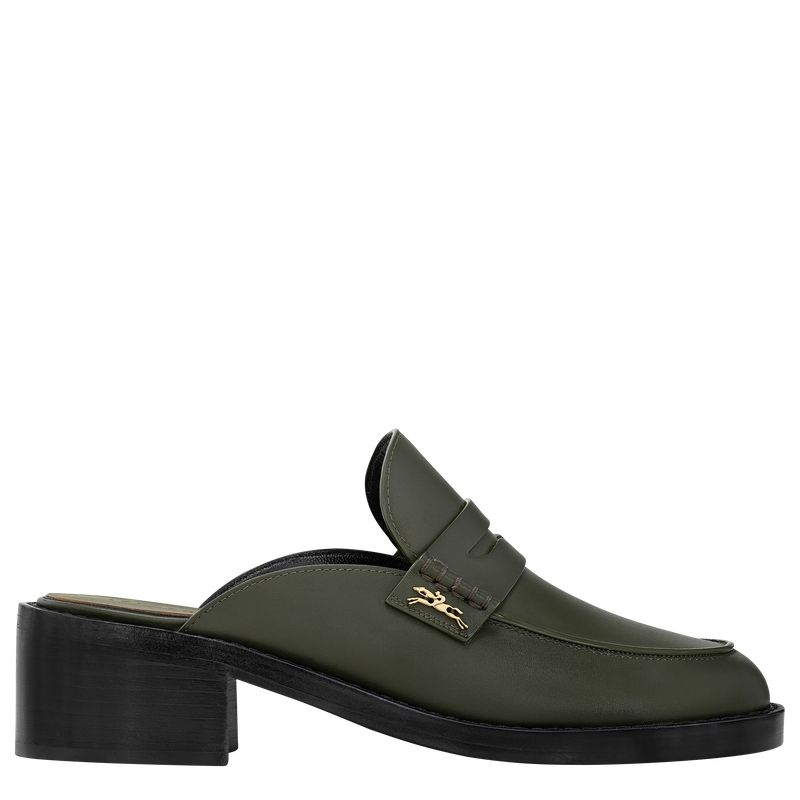 Khaki Longchamp Epure Timeless Women Mules | Indonesia-063BVFLZX