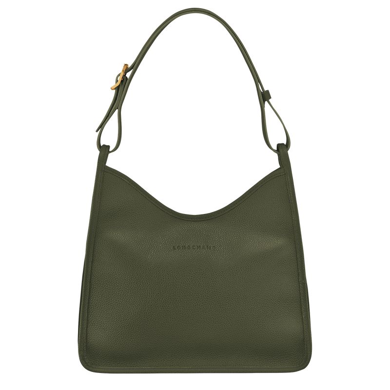 Khaki Longchamp Le Foulonné M Women Hobo Bag | Indonesia-314YGMFXK