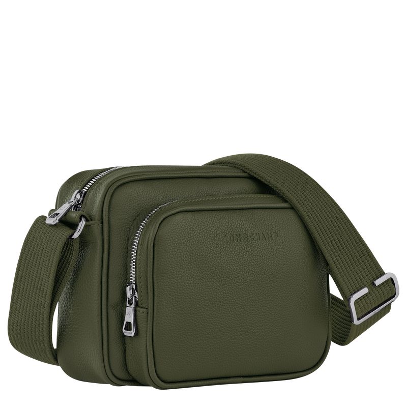 Khaki Longchamp Le Foulonné S Camera Men Crossbody Bag | Indonesia-510HIOQXV