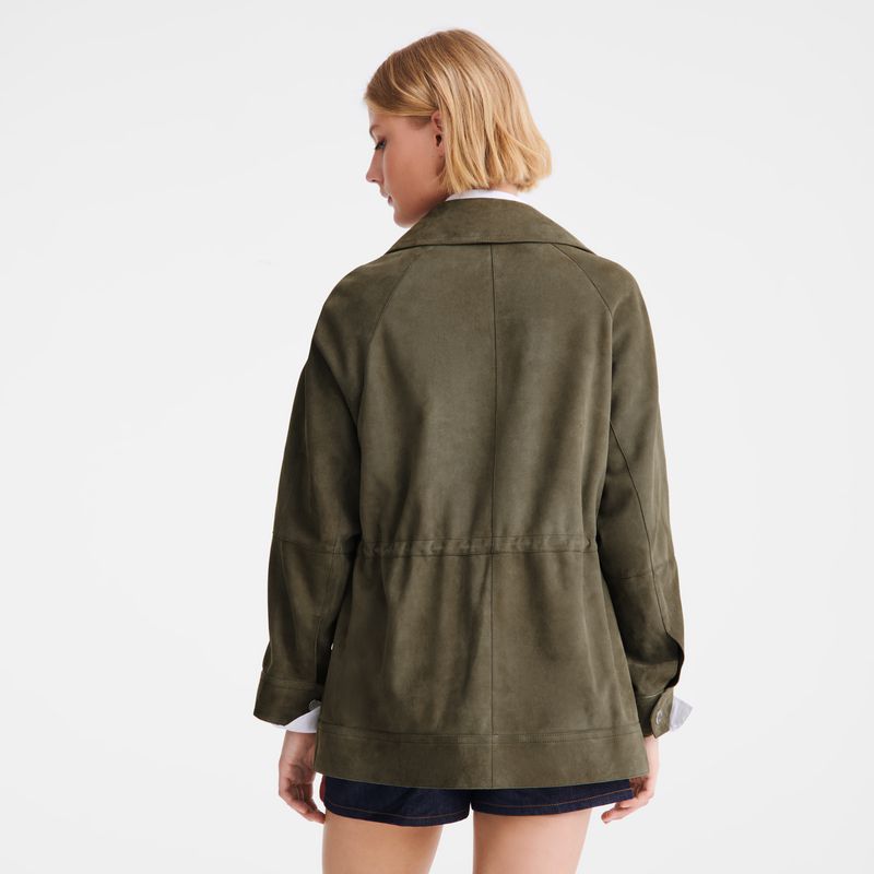 Khaki Longchamp Safari Women Jacket | Indonesia-748FHBNZA