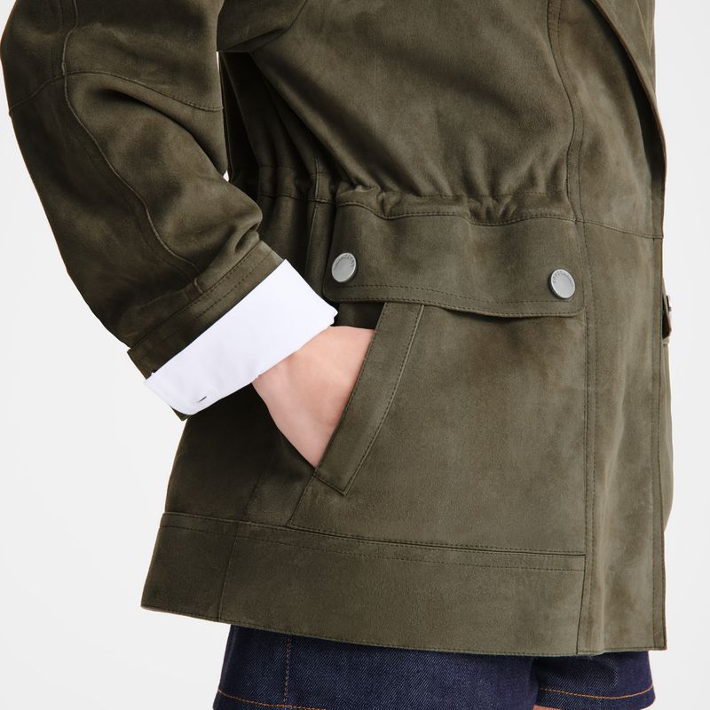 Khaki Longchamp Safari Women Jacket | Indonesia-748FHBNZA