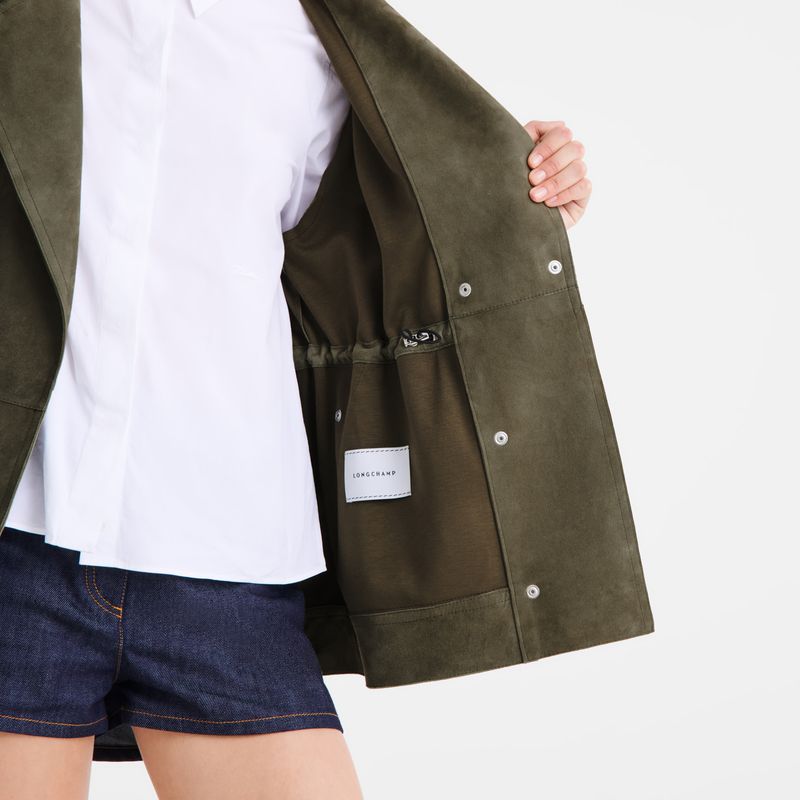 Khaki Longchamp Safari Women Jacket | Indonesia-748FHBNZA