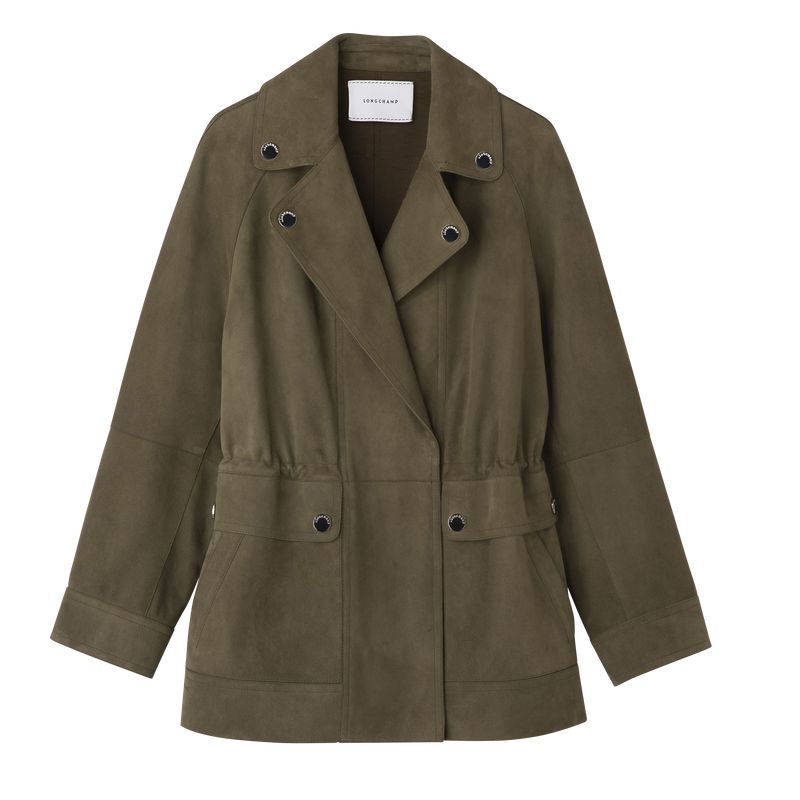 Khaki Longchamp Safari Women Jacket | Indonesia-748FHBNZA