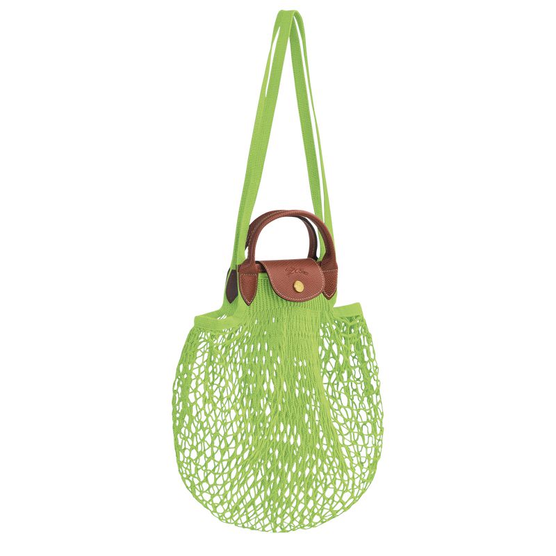 Light Green Longchamp Le Pliage Filet L Women Mesh Bag | Indonesia-639CQGOVW