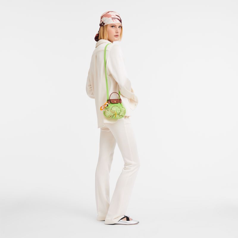 Light Green Longchamp Le Pliage Filet Xs Women Mesh Bag | Indonesia-495CNQDBA