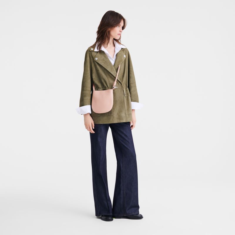 Light Rose Longchamp Le Roseau S Women Crossbody Bag | Indonesia-137WUGZAS