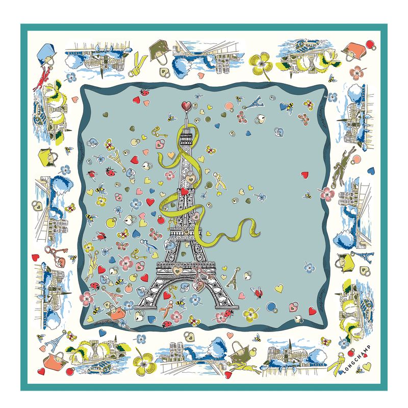 Multicolor Longchamp Equestrian Tower 50 Women Scarf | Indonesia-798AIFPDV