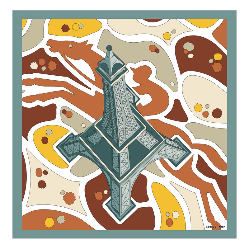 Multicolor Longchamp Equestrian Tower 70 Women Scarf | Indonesia-597DYIERX