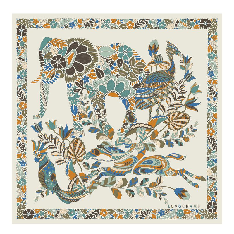 Multicolor Longchamp Forêt 50 Women Scarf | Indonesia-167IOTHFS