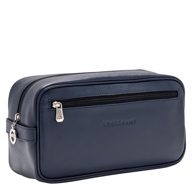 Navy Longchamp Le Foulonné Women Toiletry Bags | Indonesia-690KZHGDW
