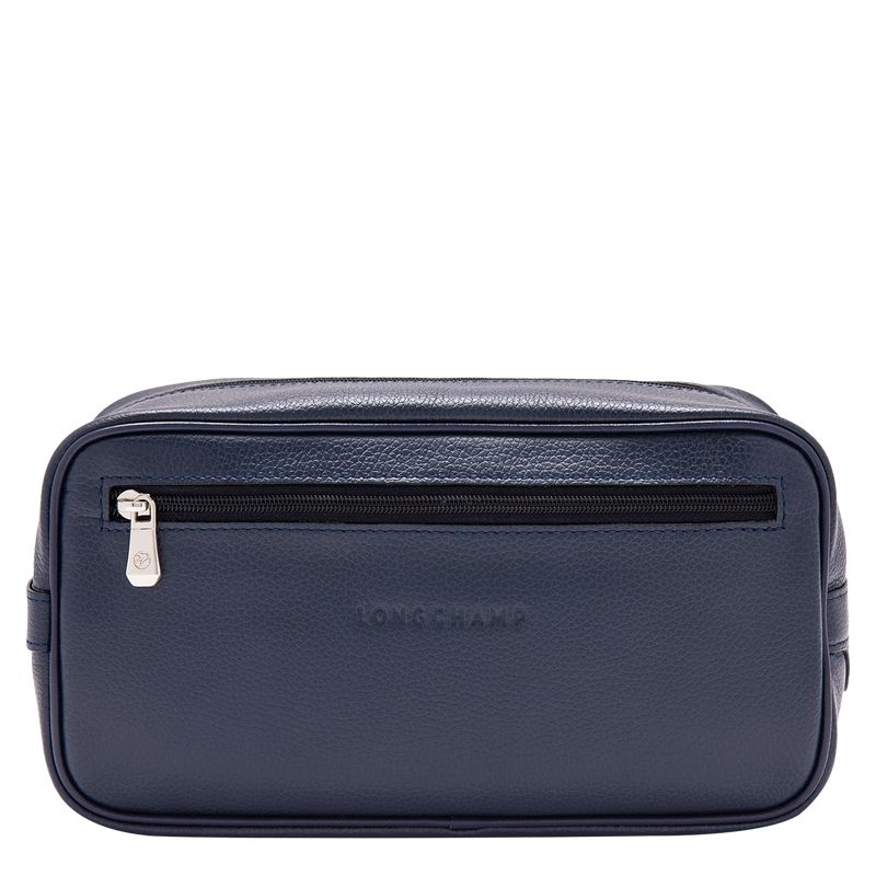 Navy Longchamp Le Foulonné Women Toiletry Bags | Indonesia-690KZHGDW