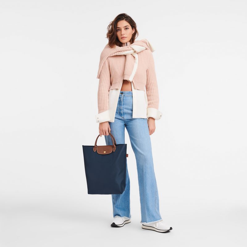 Navy Longchamp Le Pliage Original M Women Tote Bag | Indonesia-709GXRDFP
