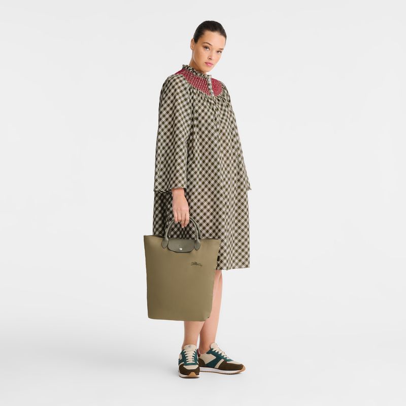 Olive Longchamp Le Pliage Green M Men Tote Bag | Indonesia-368REBWMS