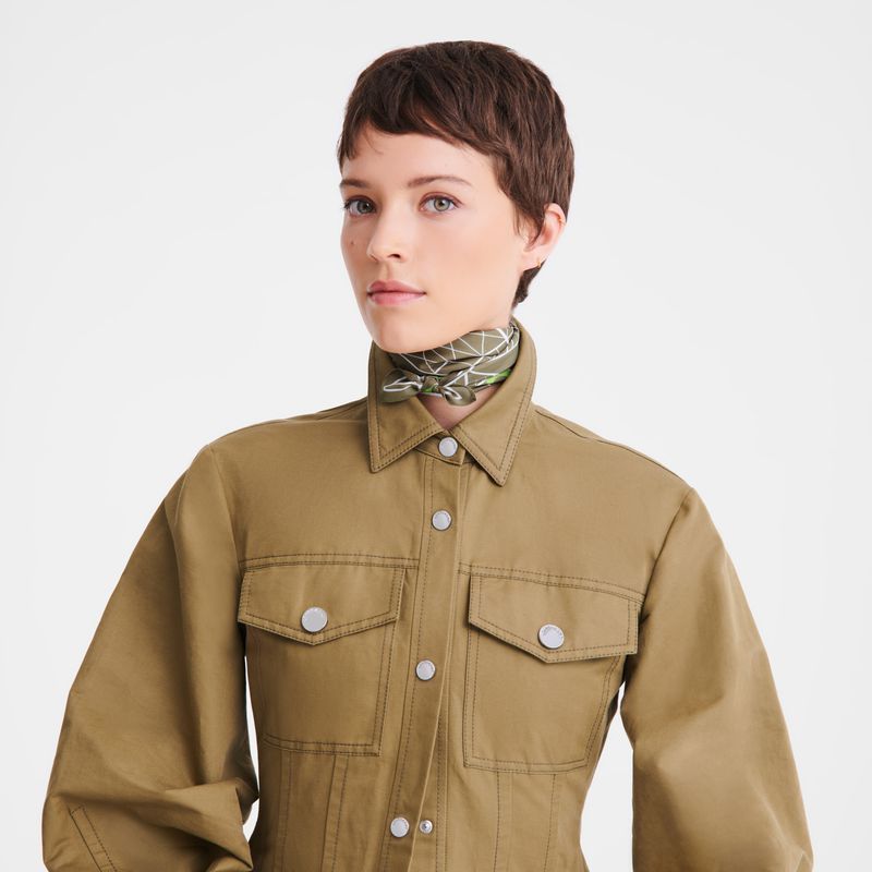 Olive / Multicolor Longchamp Eiffel Tower 1948 50 Women Scarf | Indonesia-693FIOYZK