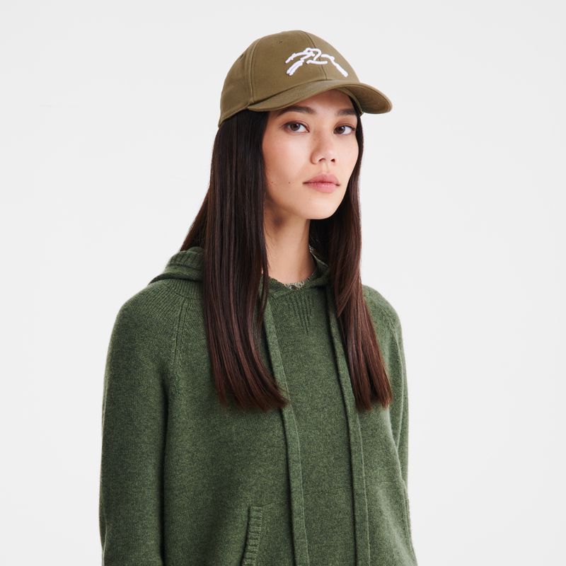 Olive / Multicolor Longchamp Solid Women Cap | Indonesia-914ODXYHG