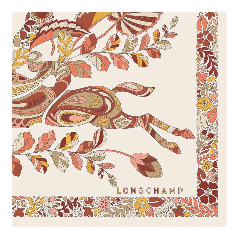 Orange Longchamp Forêt 50 Women Scarf | Indonesia-170JFCTSM