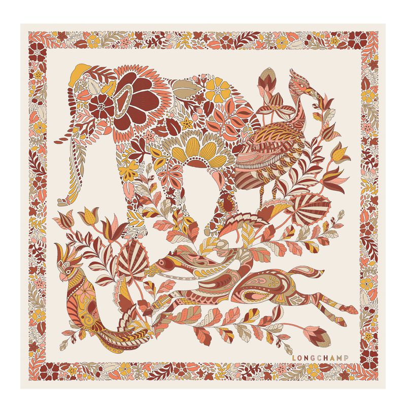 Orange Longchamp Forêt 50 Women Scarf | Indonesia-170JFCTSM