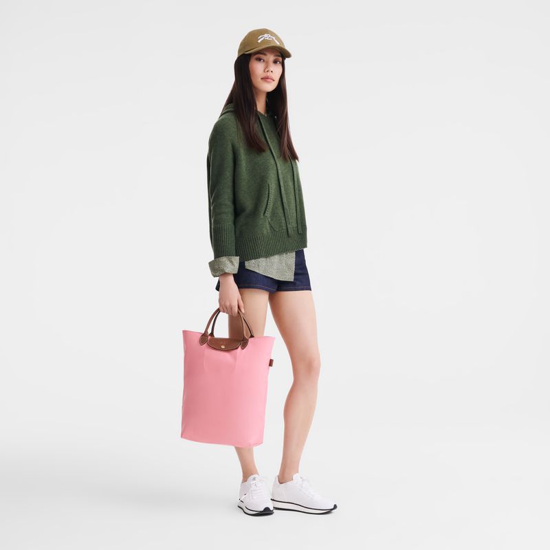 Pink Longchamp Le Pliage Original M Men Tote Bag | Indonesia-875NKCGME