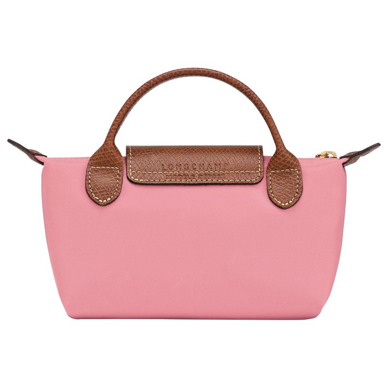 Pink Longchamp Le Pliage Original With Handle Men Pouch | Indonesia-185IAPQMW