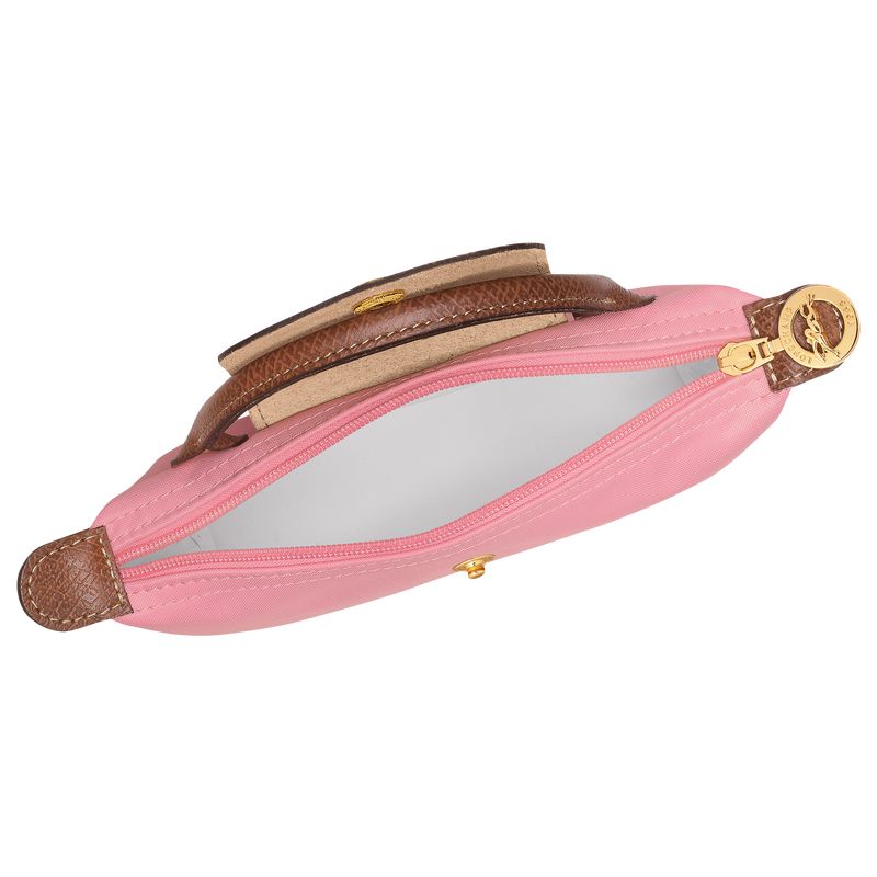 Pink Longchamp Le Pliage Original With Handle Men Pouch | Indonesia-185IAPQMW