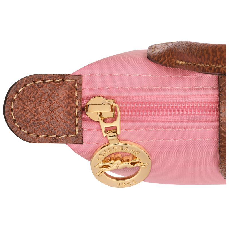 Pink Longchamp Le Pliage Original With Handle Men Pouch | Indonesia-185IAPQMW
