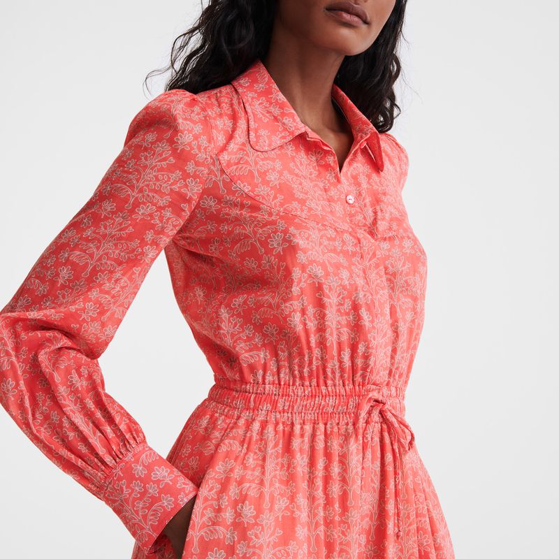 Pink Longchamp Long Women Dress | Indonesia-678HVWYCR