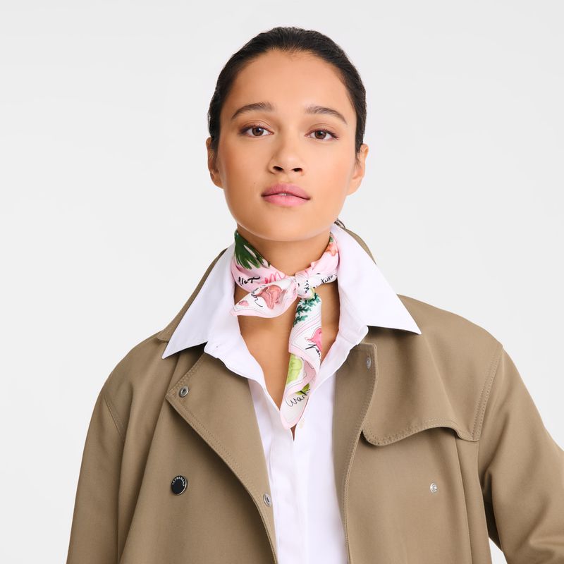 Pink / Multicolor Longchamp Pink And Green 50 Women Scarf | Indonesia-180KZEPOW